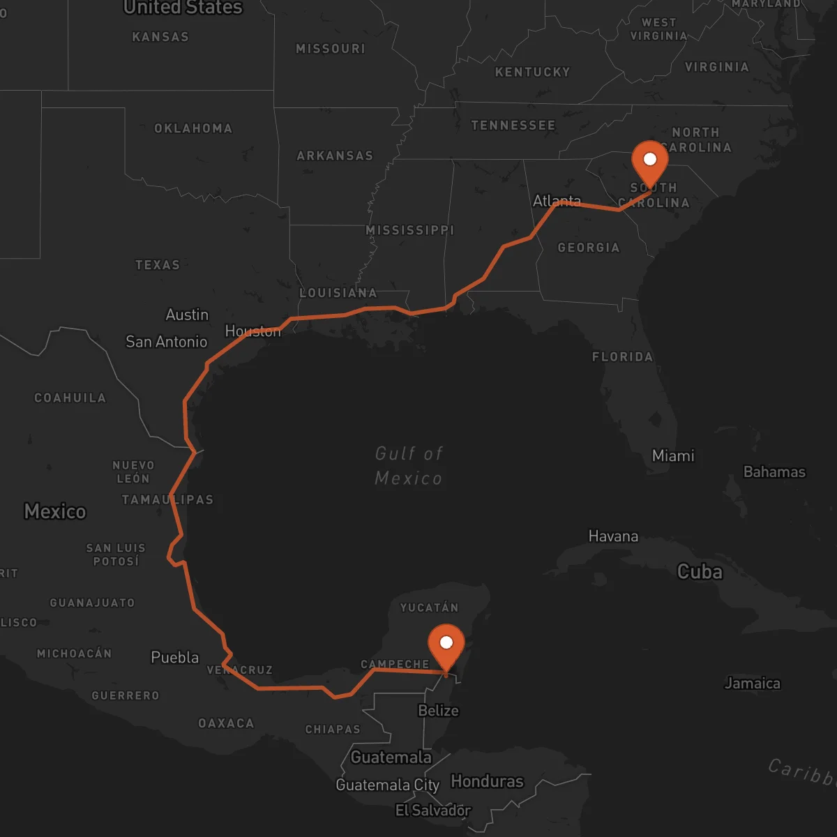 Ruta Columbia - Corozal Town