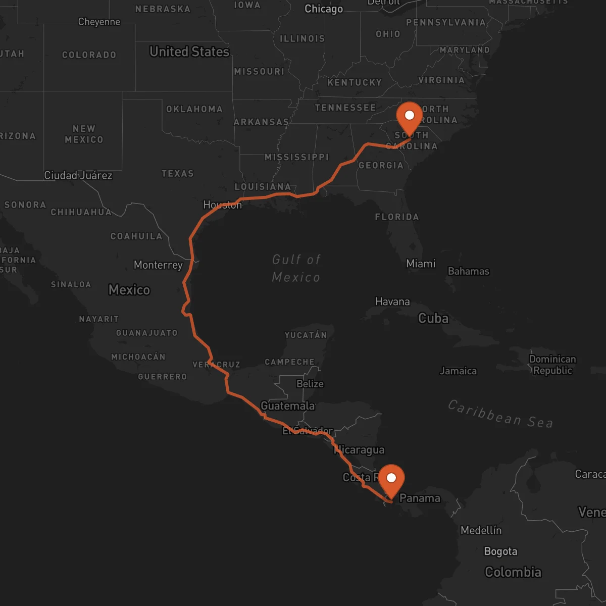 Ruta Columbia - David