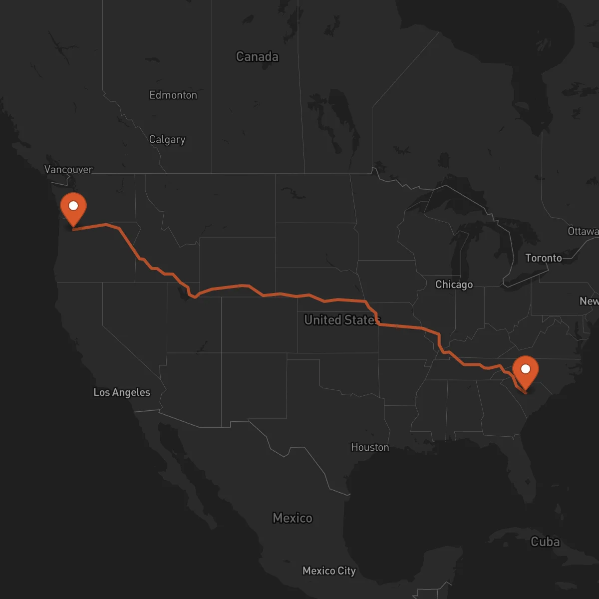Ruta Columbia - Portland