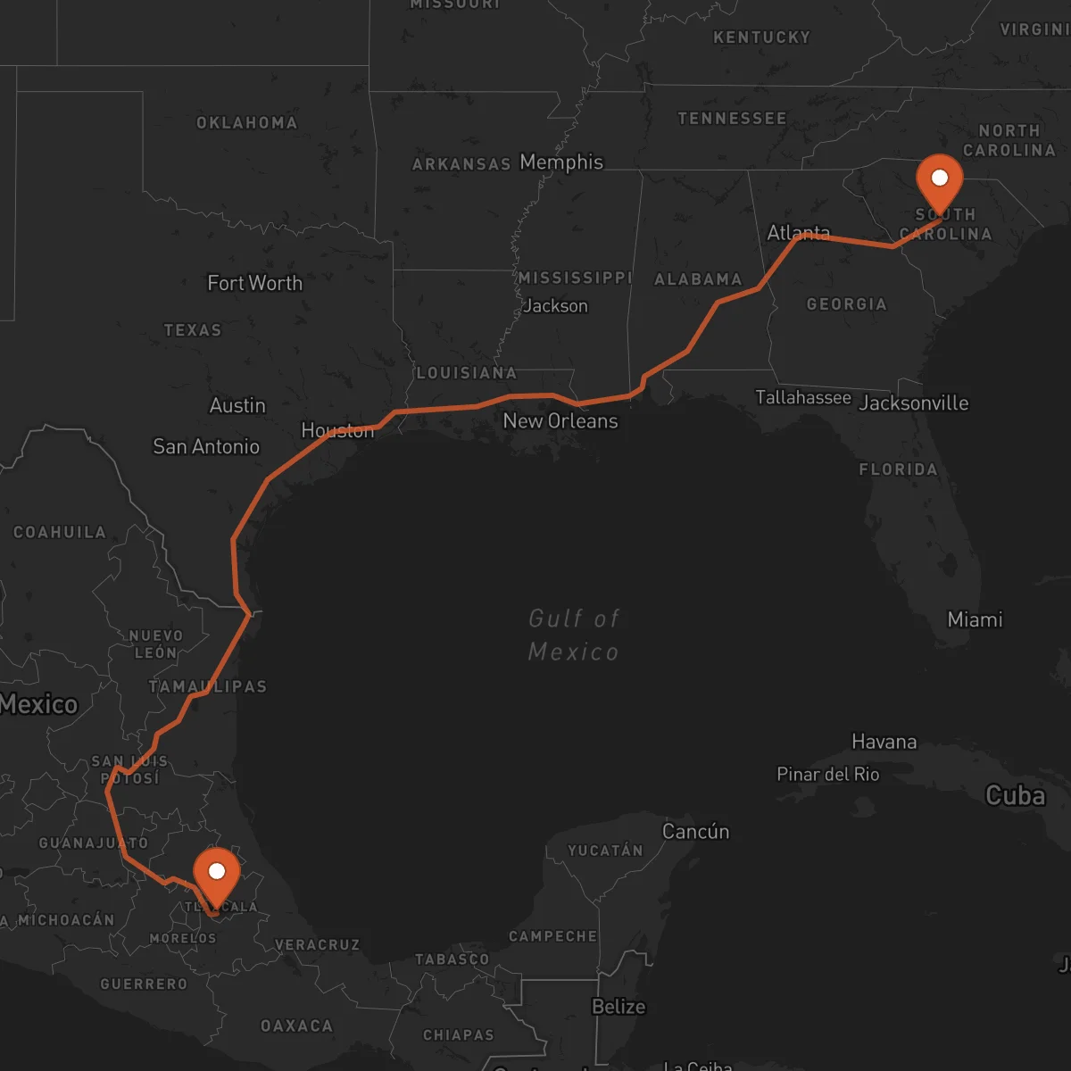 Ruta Tlaxcala de Xicohténcatl - Columbia