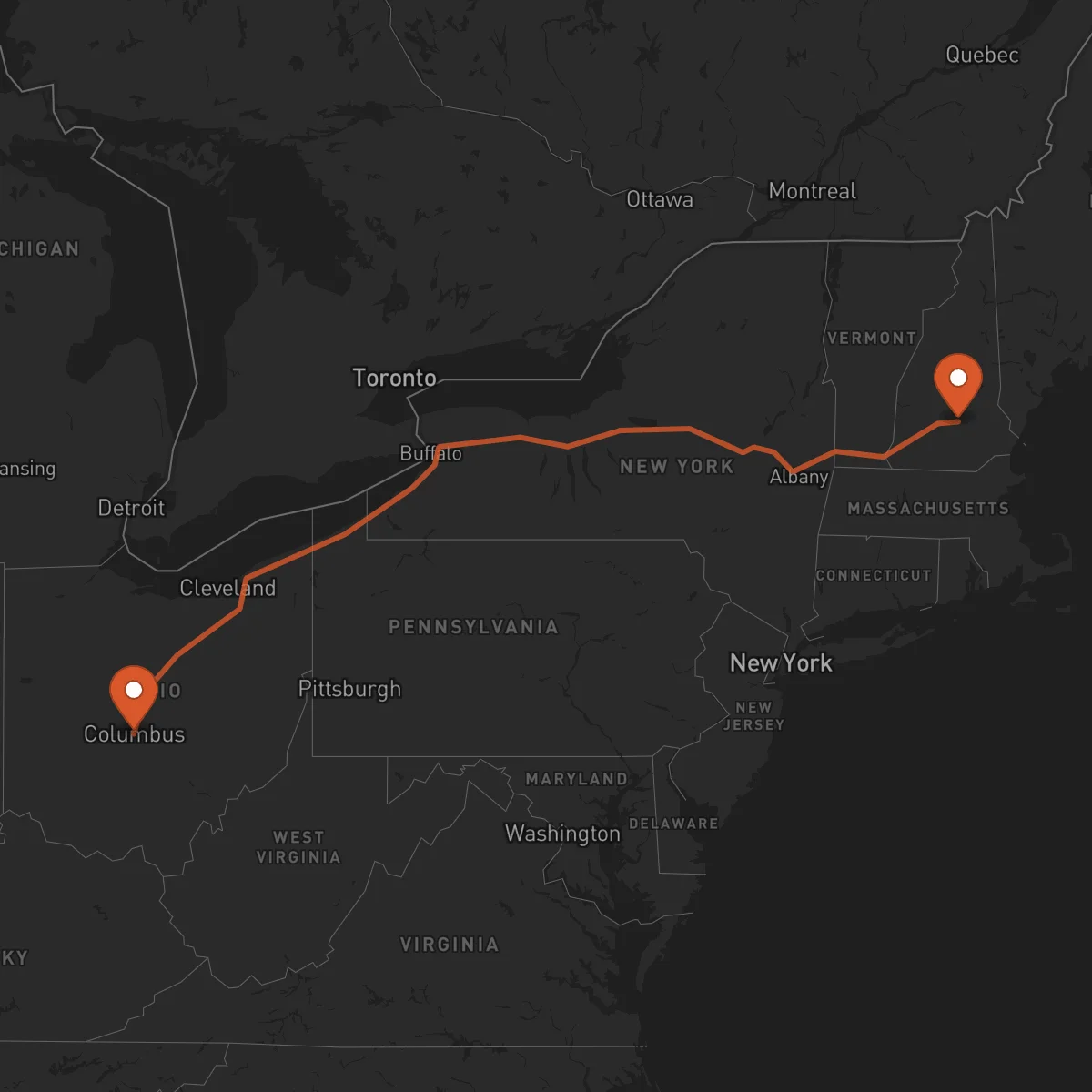 Ruta Columbus - Concord