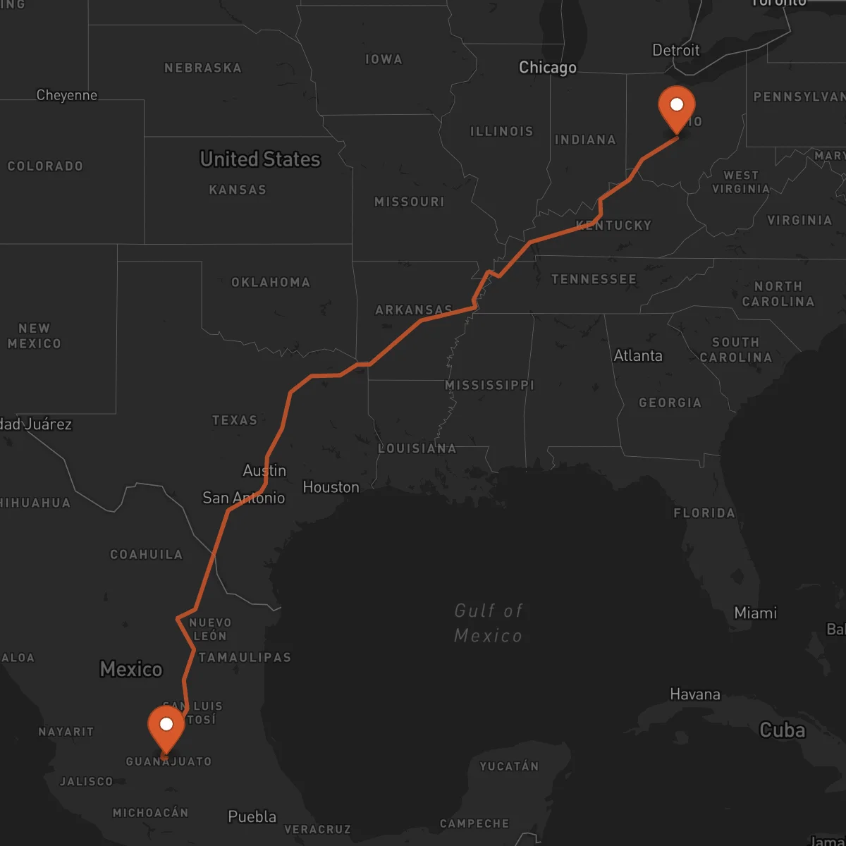 Ruta Columbus - Guanajuato