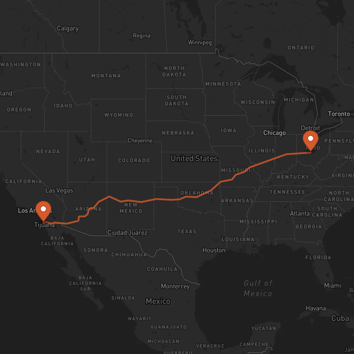 Ruta Columbus - San Diego