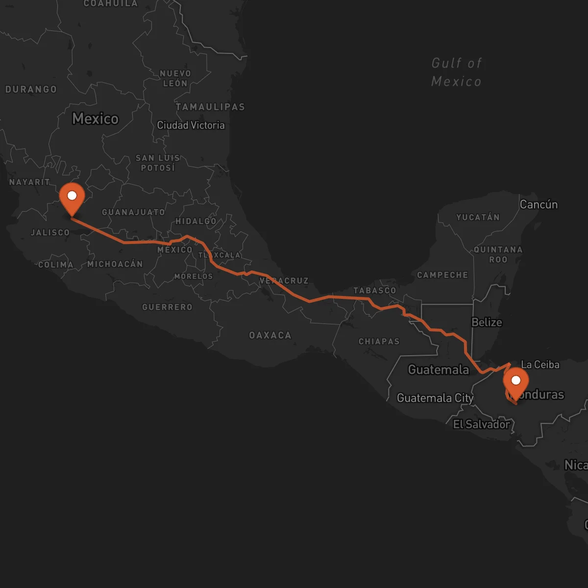 Ruta Comayagua - Guadalajara