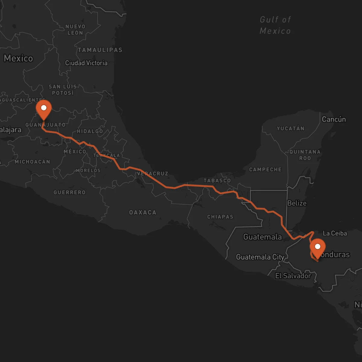 Ruta Guanajuato - Comayagua
