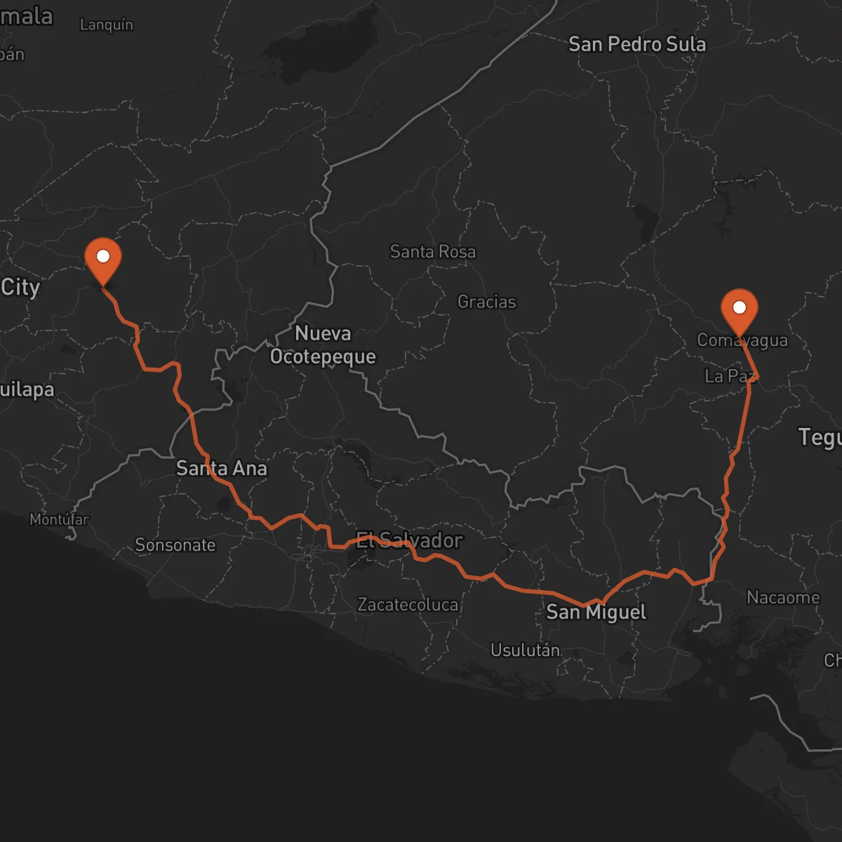 Ruta Comayagua - Jalapa