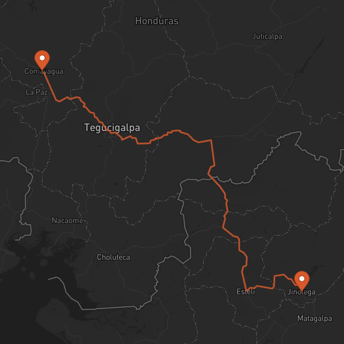 Ruta Comayagua - Jinotega