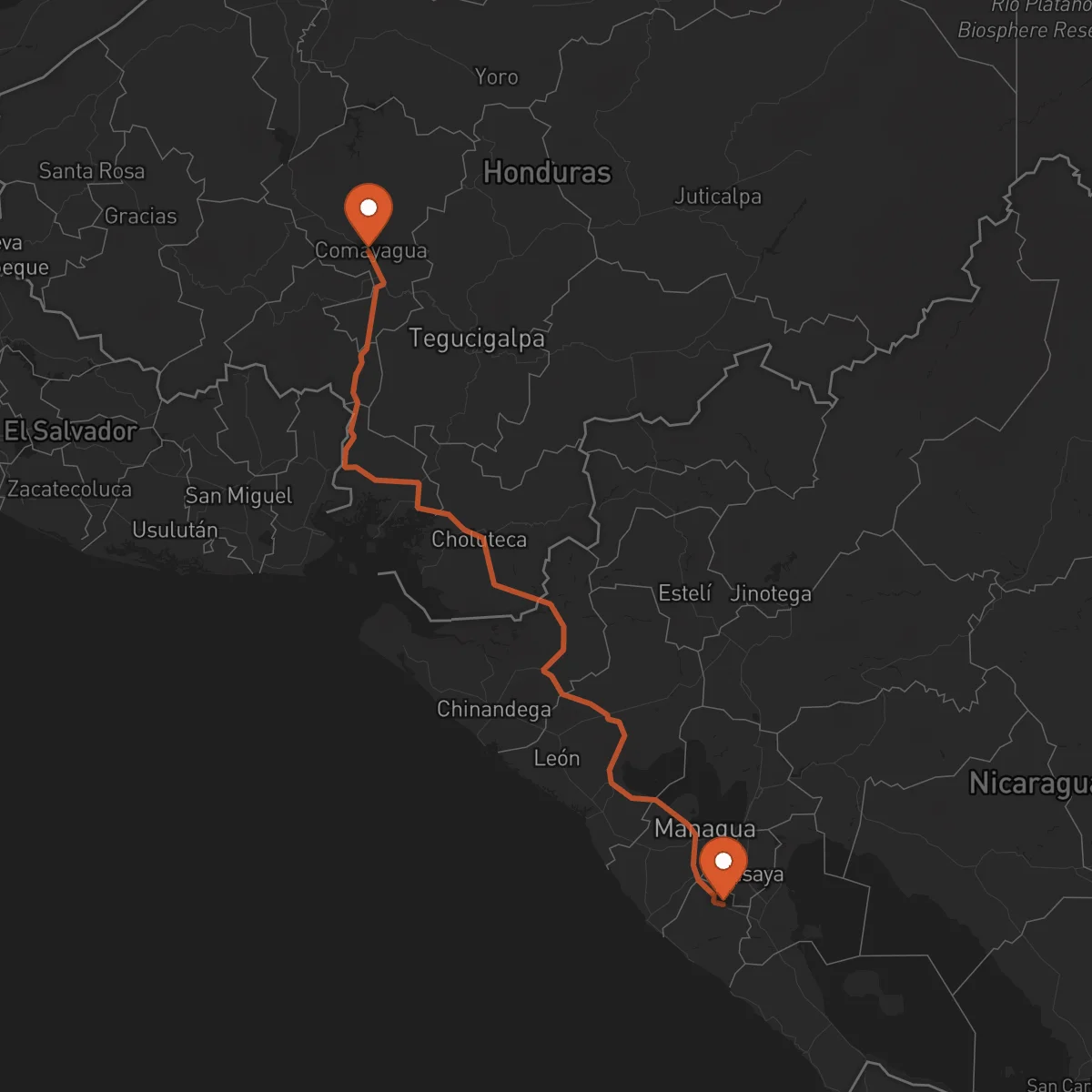 Ruta Comayagua - Jinotepe