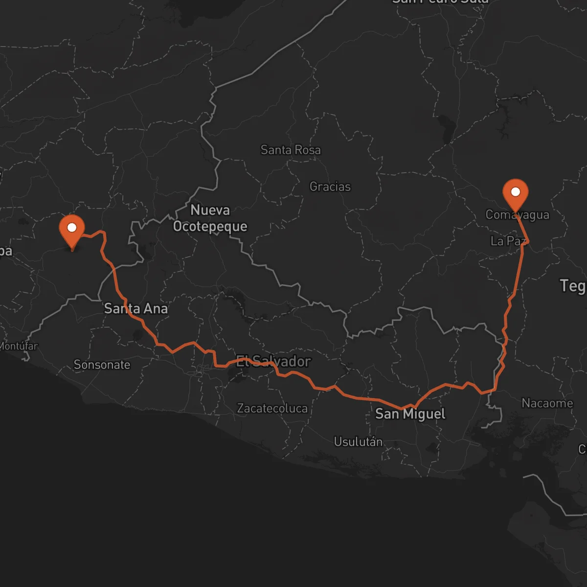 Ruta Jutiapa - Comayagua