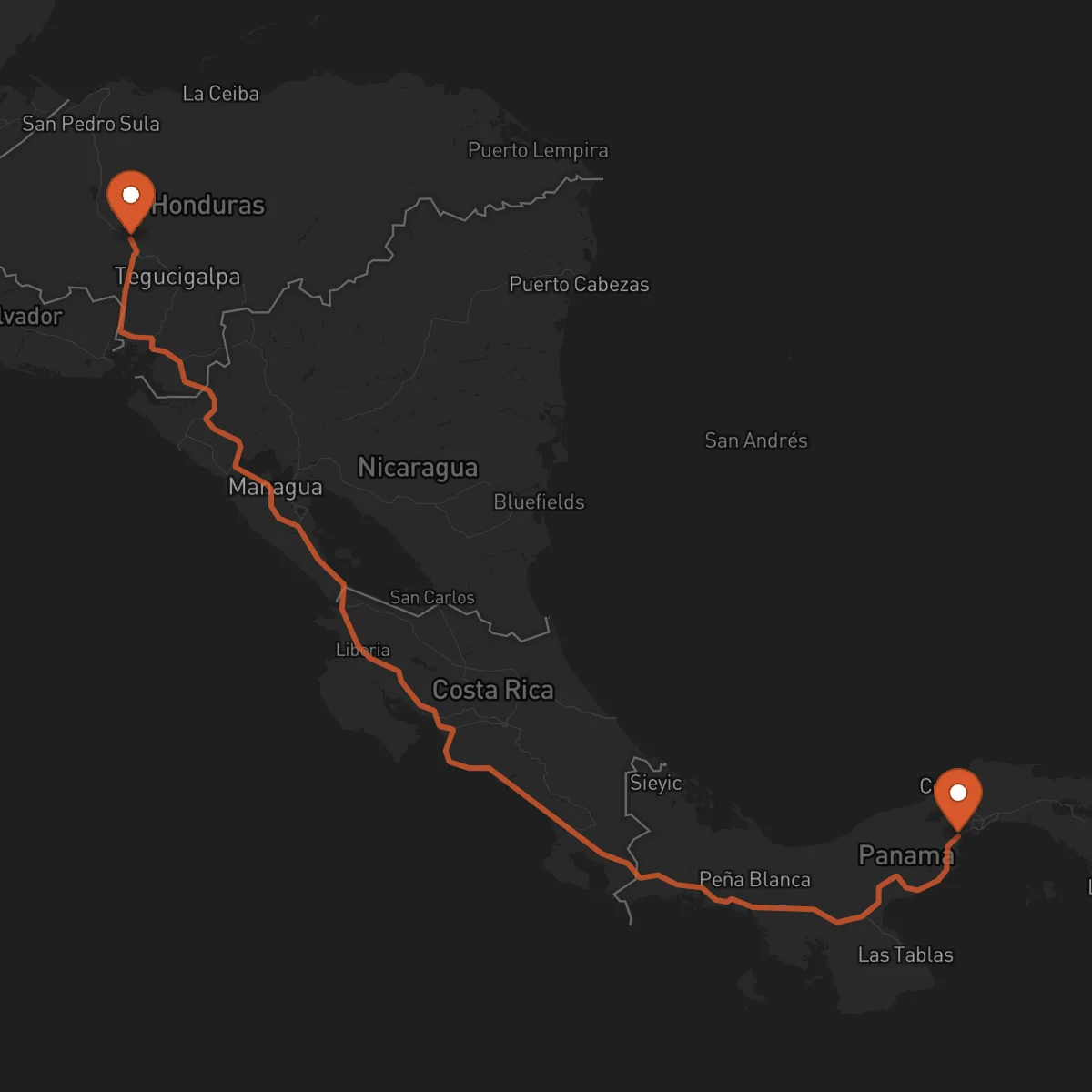 Ruta Comayagua - La Chorrera