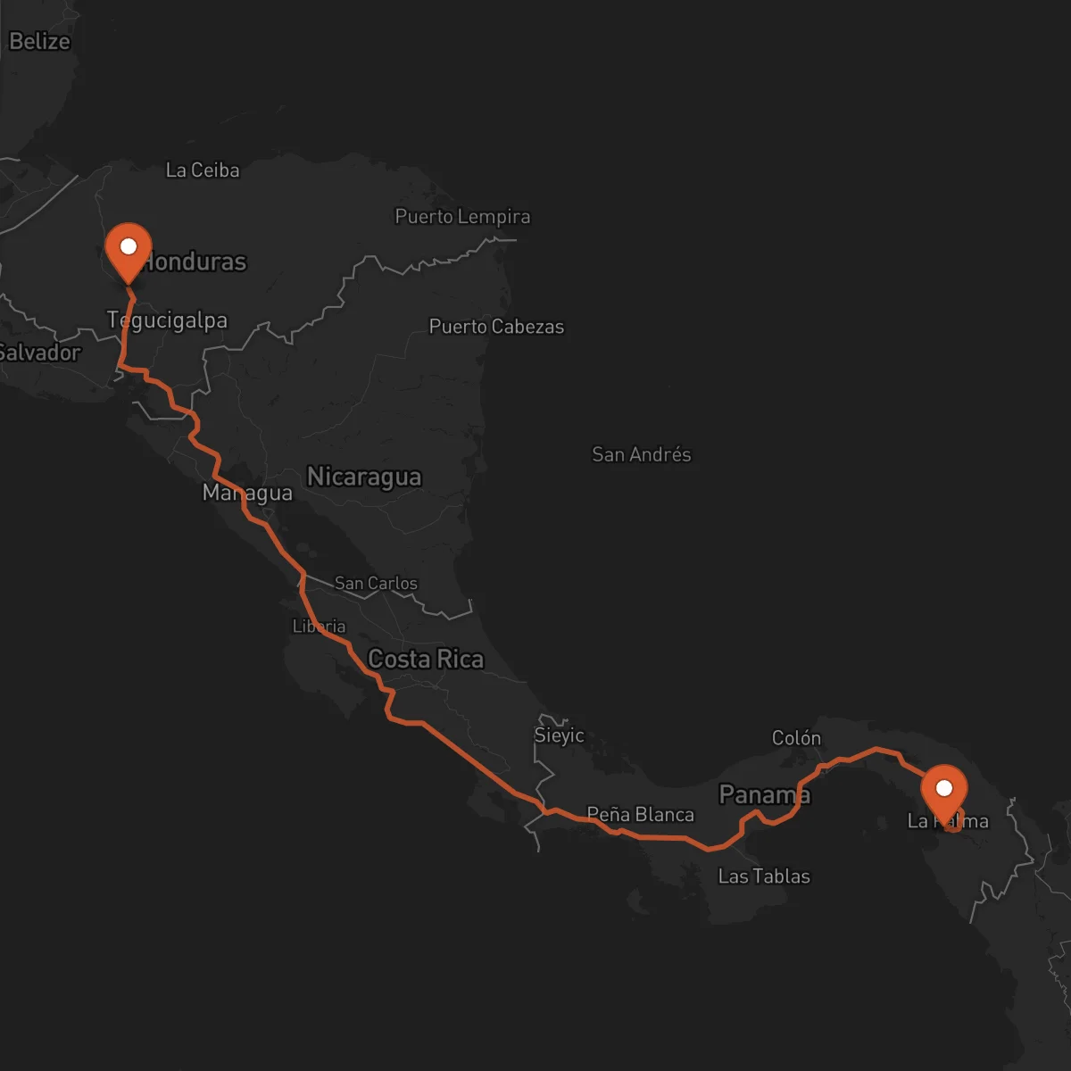 Ruta Comayagua - La Palma
