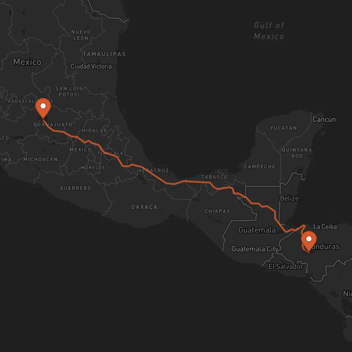 Ruta León Guanajuato - Comayagua