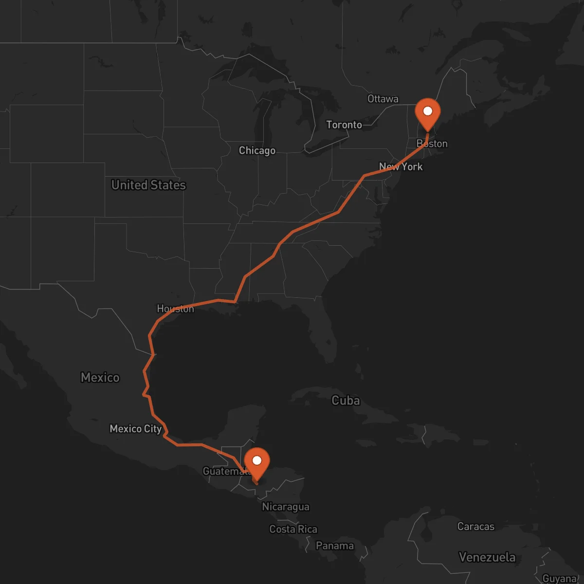 Ruta Comayagua - Manchester