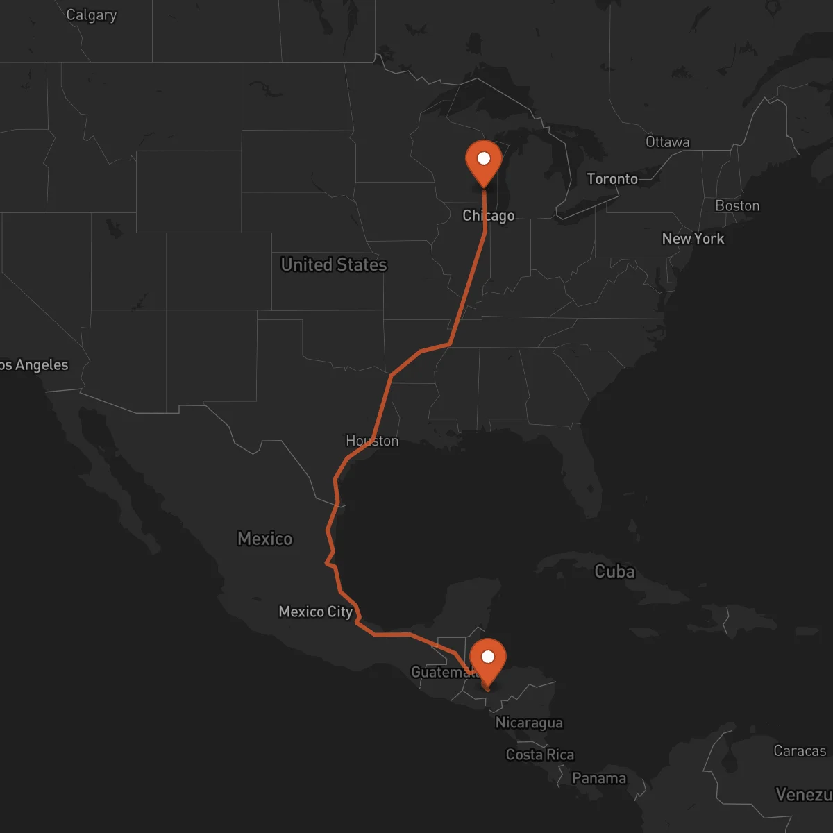 Ruta Comayagua - Milwaukee