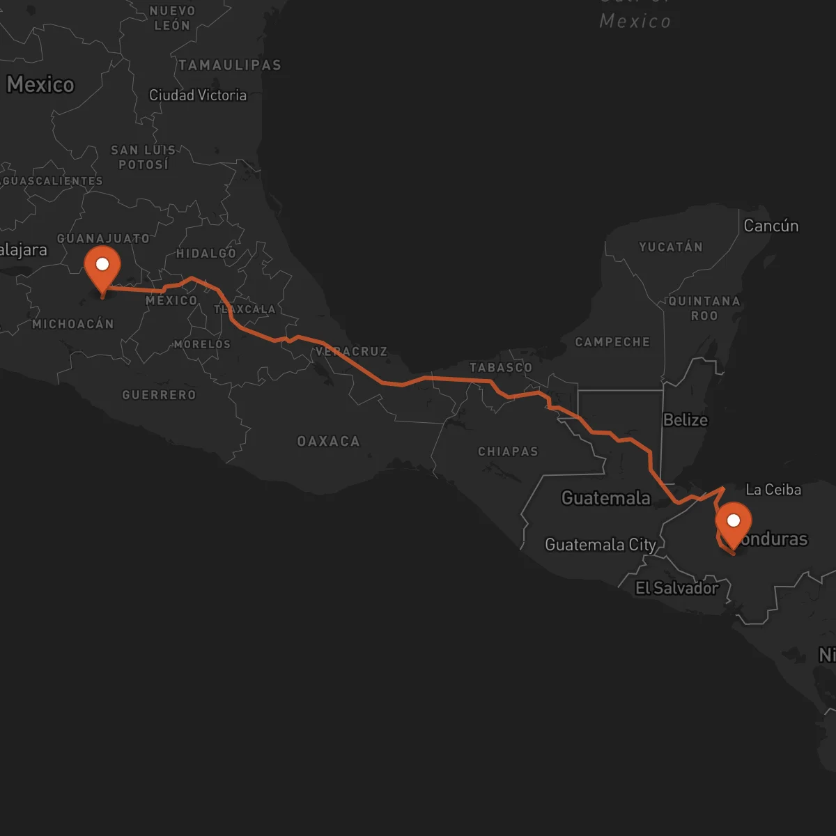 Ruta Comayagua - Morelia