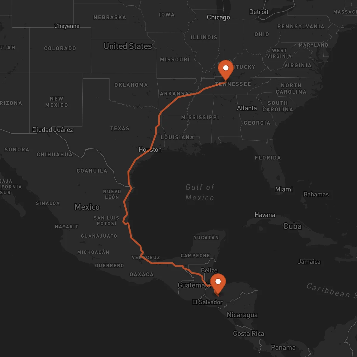 Ruta Comayagua - Nashville