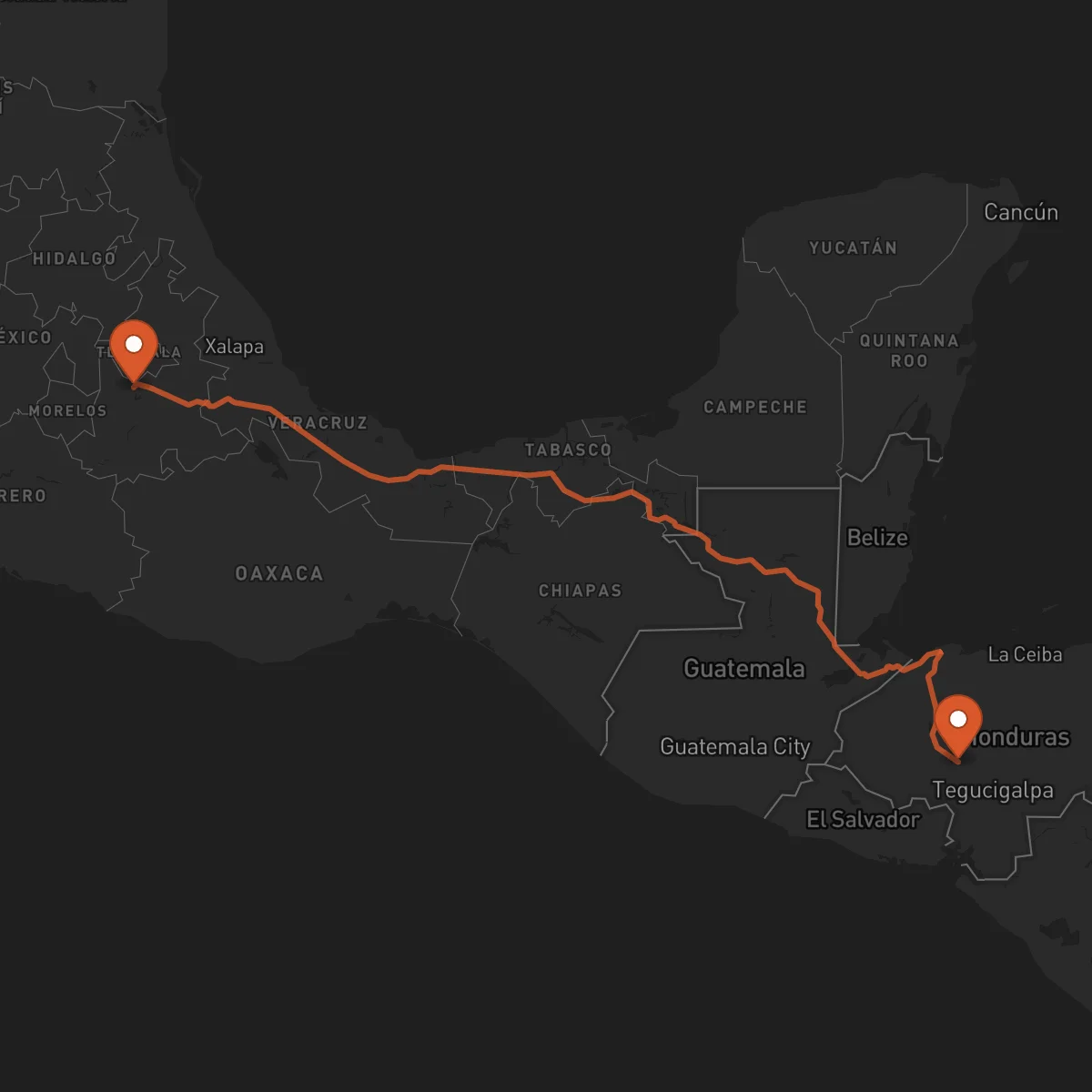 Ruta Comayagua - Puebla de Zaragoza