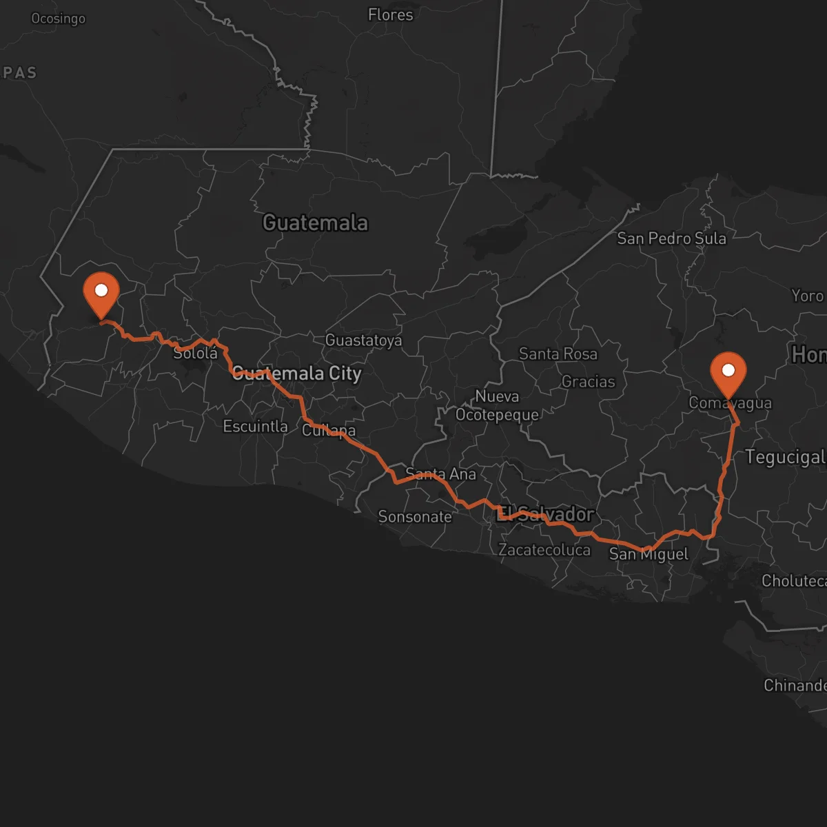 Ruta Comayagua - San Marcos