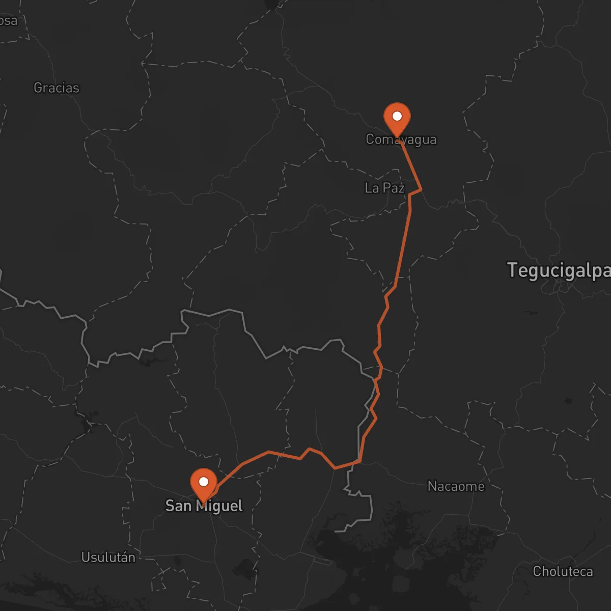 Ruta Comayagua - San Miguel