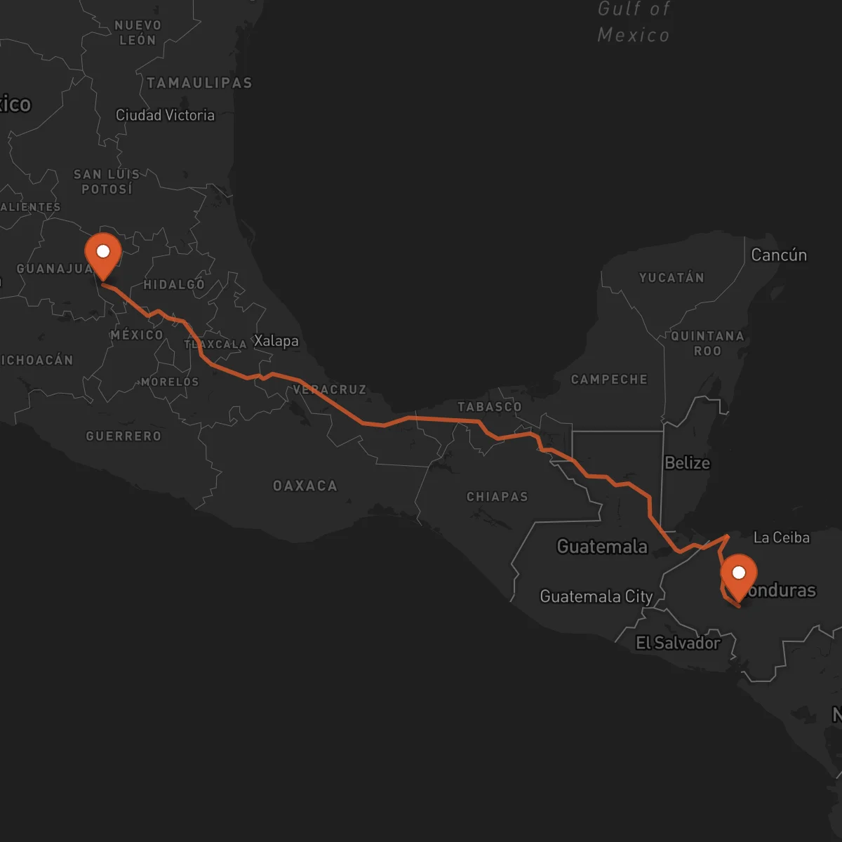 Ruta Santiago de Querétaro - Comayagua