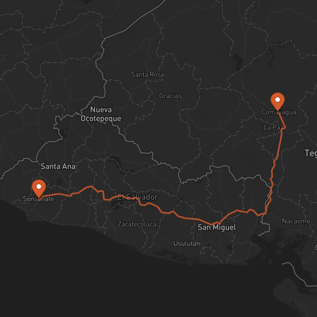 Ruta Comayagua - Sonsonate