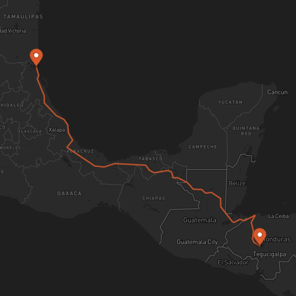 Ruta Comayagua - Tampico