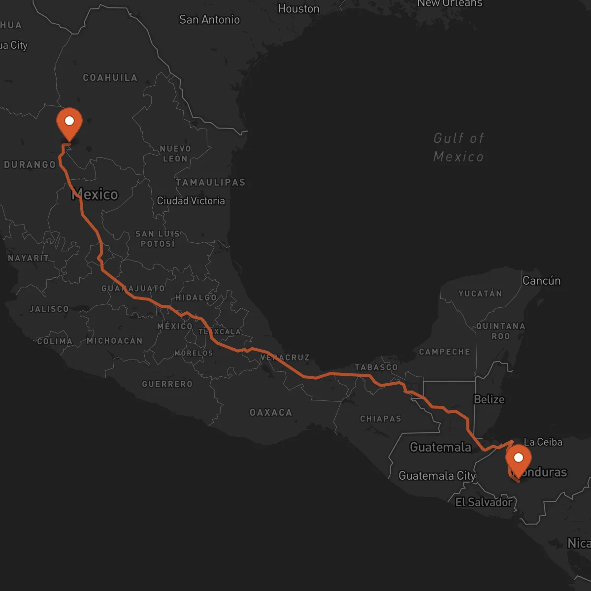 Ruta Comayagua - Torreón