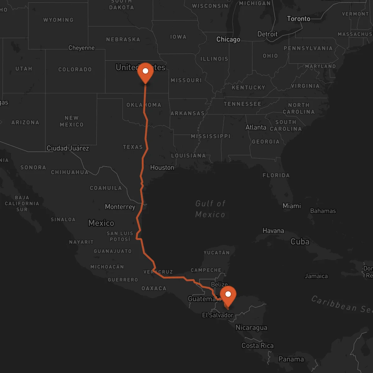 Ruta Wichita - Comayagua