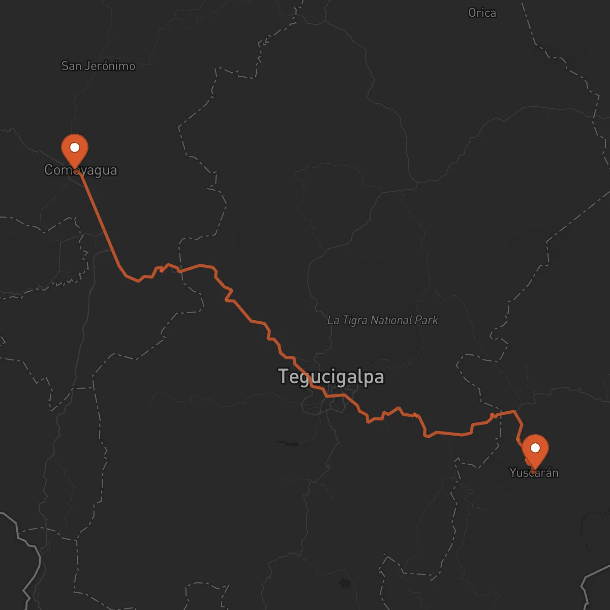 Ruta Comayagua - Yuscarán