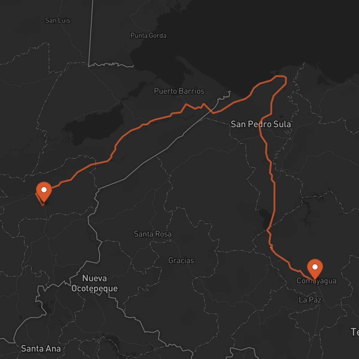 Ruta Zacapa - Comayagua
