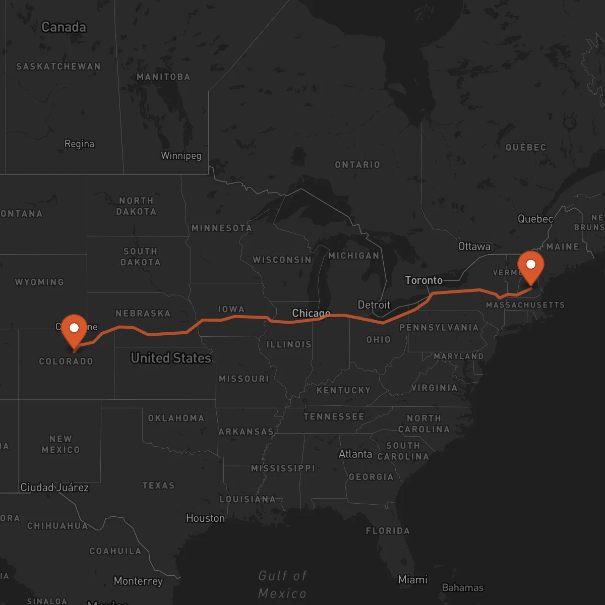 Ruta Concord - Denver