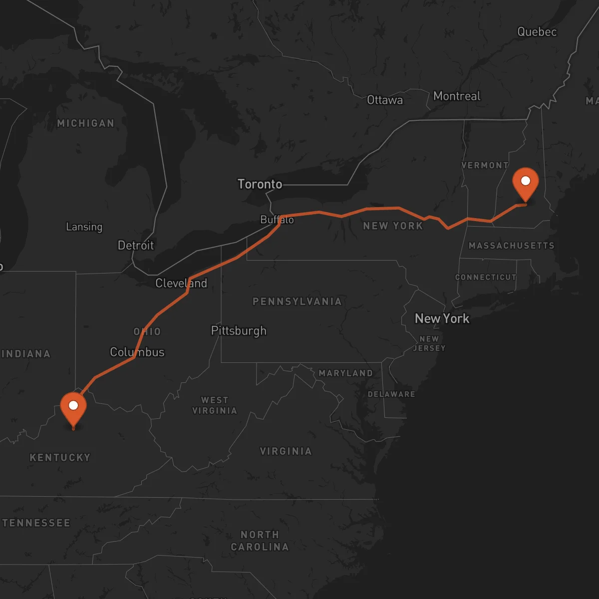 Ruta Concord - Frankfort