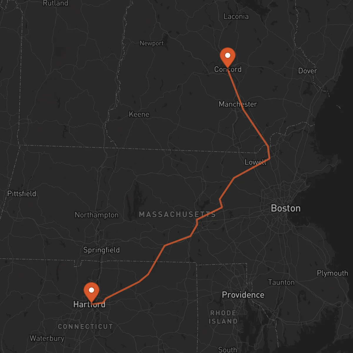 Ruta Concord - Hartford