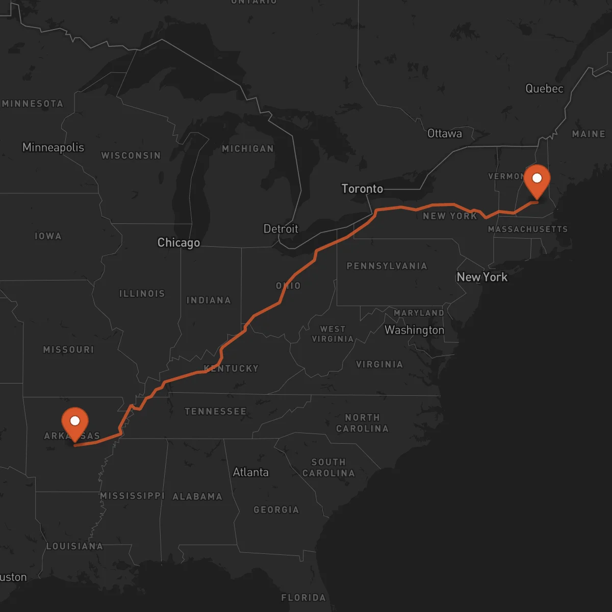 Ruta Concord - Little Rock