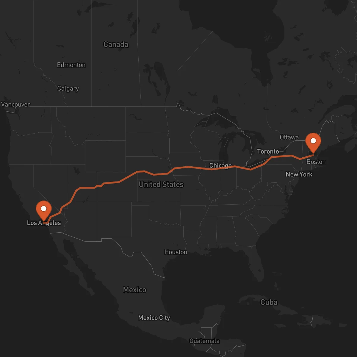 Ruta Los Angeles - Concord