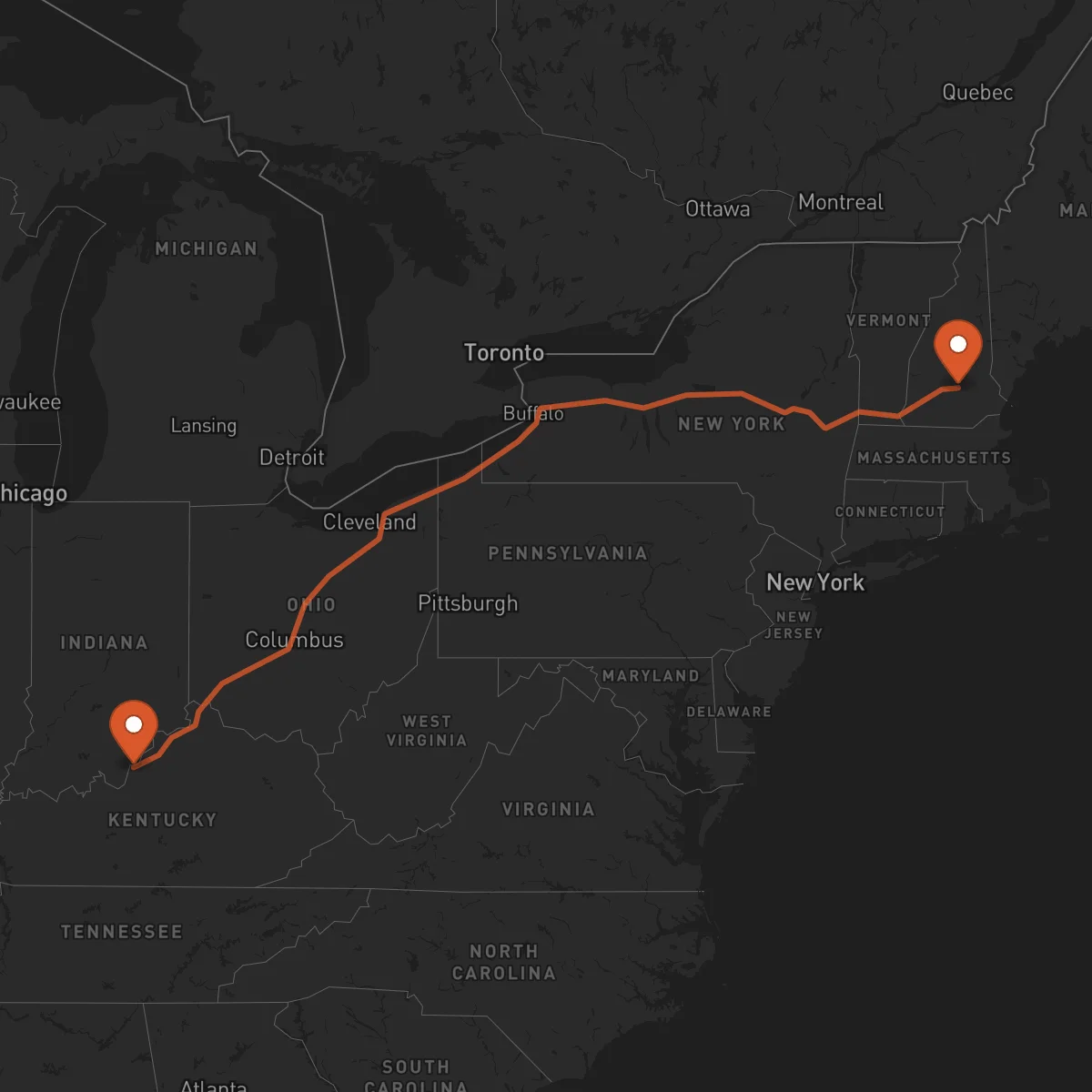 Ruta Louisville - Concord