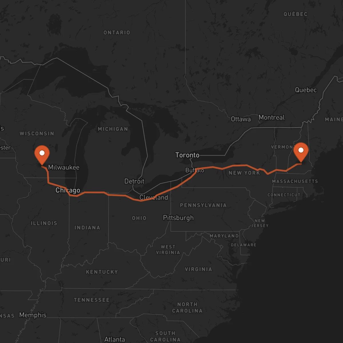Ruta Concord - Madison
