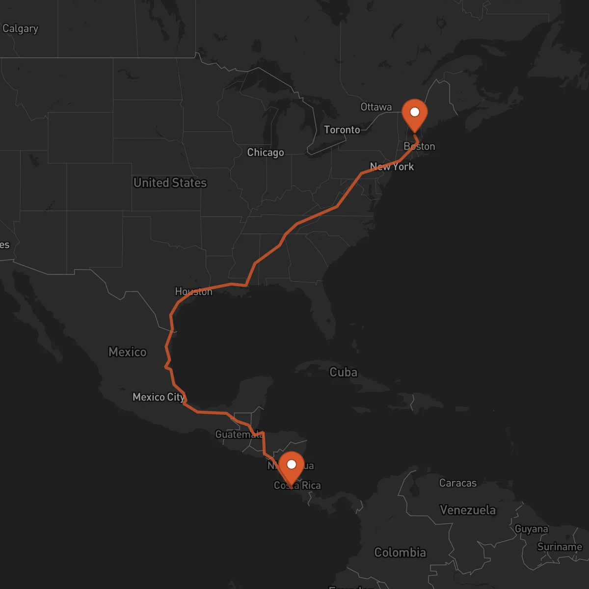Ruta Concord - Puntarenas
