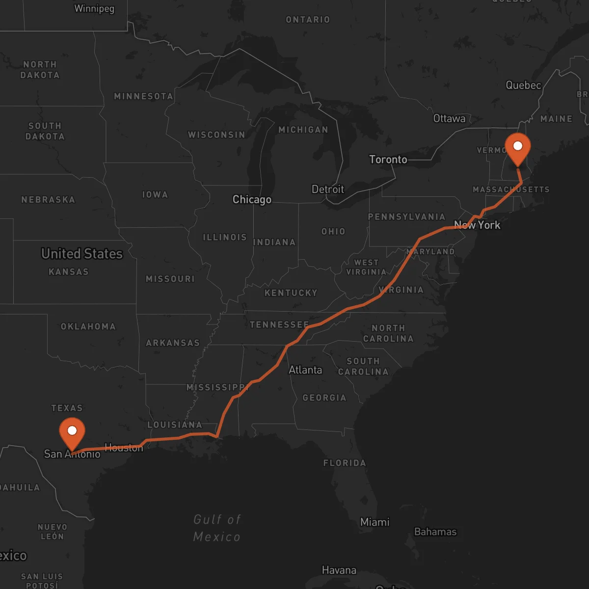 Ruta Concord - San Antonio