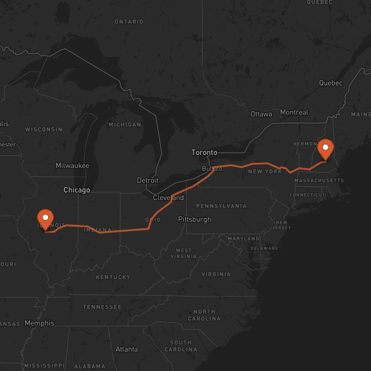 Ruta Concord - Springfield