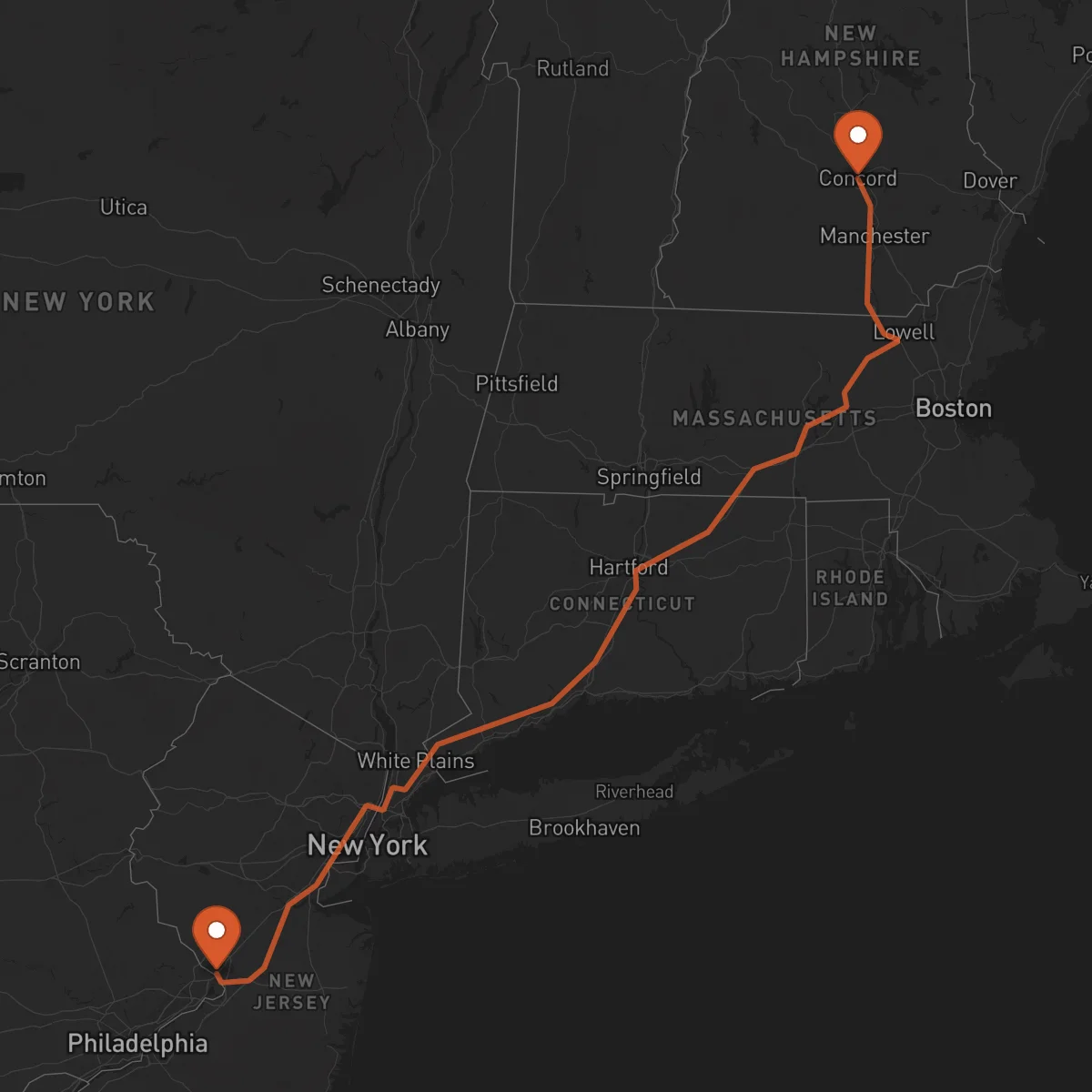 Ruta Concord - Trenton