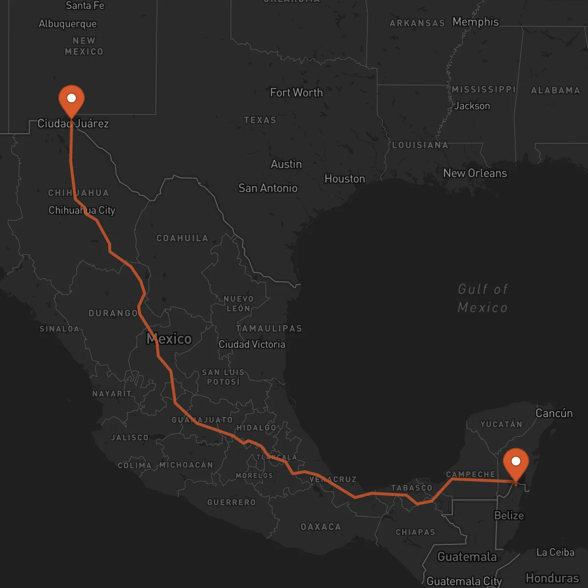 Ruta El Paso - Corozal Town
