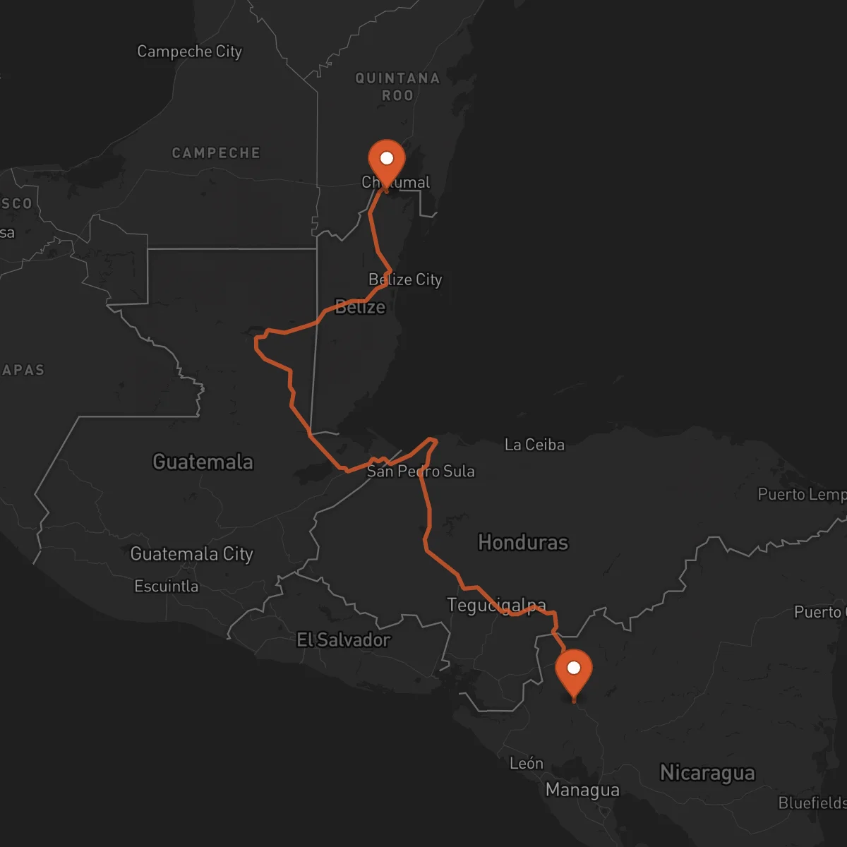 Ruta Estelí - Corozal Town