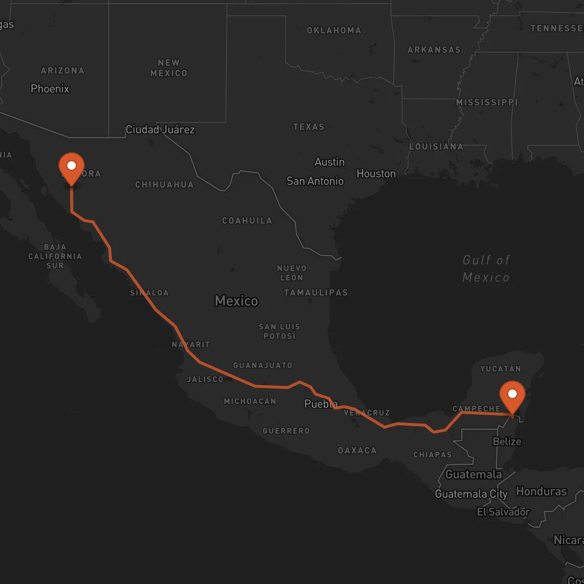 Ruta Hermosillo - Corozal Town