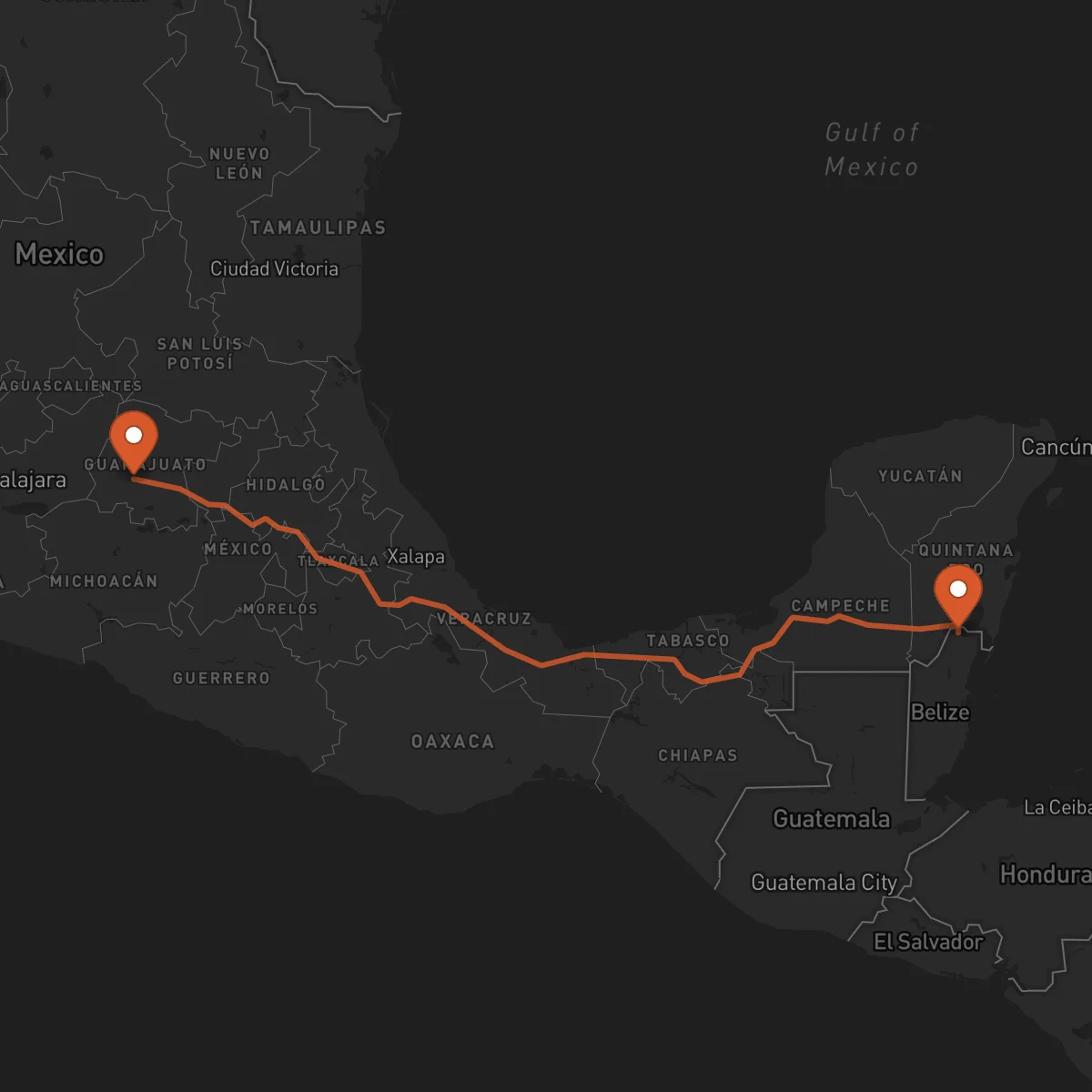 Ruta Irapuato - Corozal Town