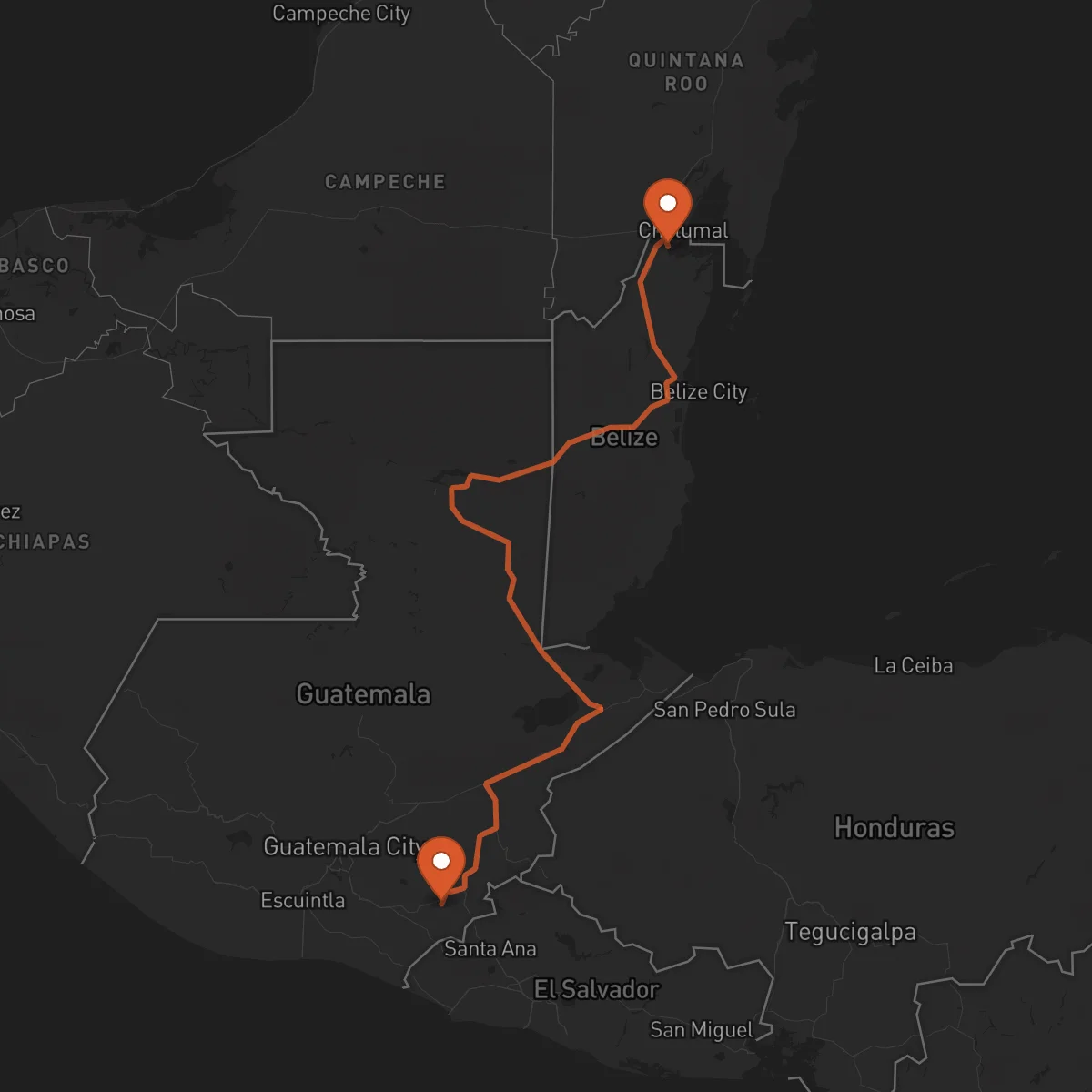 Ruta Jutiapa - Corozal Town