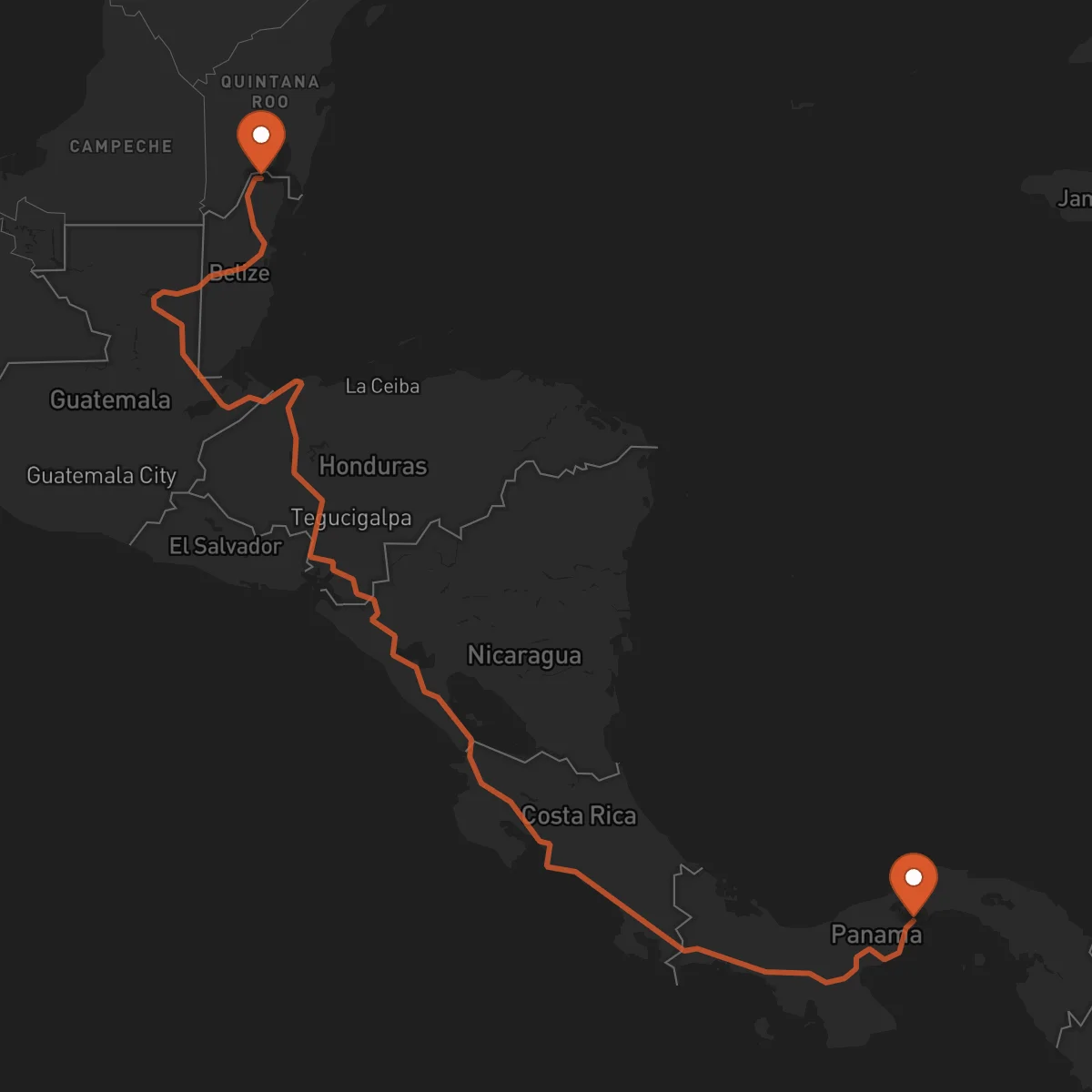 Ruta La Chorrera - Corozal Town