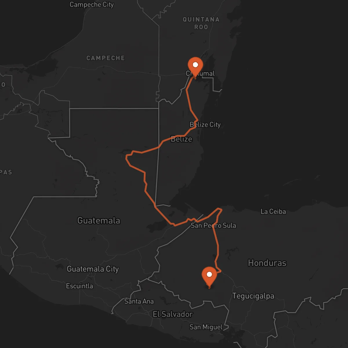 Ruta Corozal Town - La Esperanza