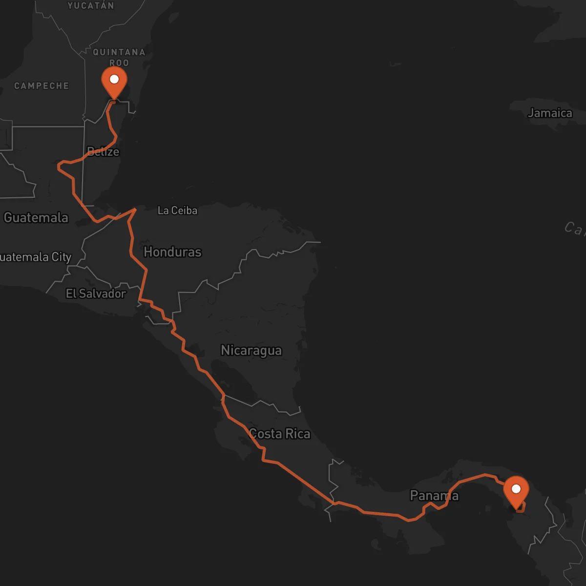 Ruta La Palma - Corozal Town