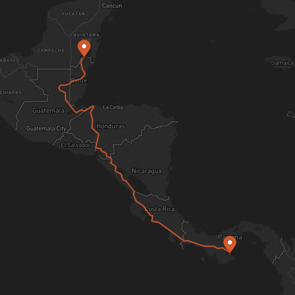 Ruta Las Tablas - Corozal Town